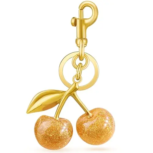 A21 1pcs Cherry Charm (Glitter Gold)