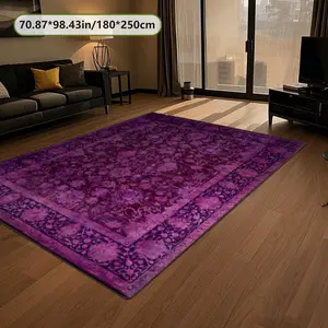 Velvet Soft Comfort Vintage Dark Floral Art Print Rug, Home Decor Carpet, Living Room Large Mat, Sofa Pad, Bedroom Floor Mat