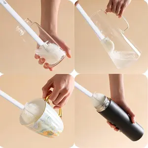 Long Handle Bottle Brush for Cleaning Narrow Mouth Containers, Vacuum Insulated Water Bottles, Travel Cups, Glassware, Kitchen Cleaner, Cleaning Tool