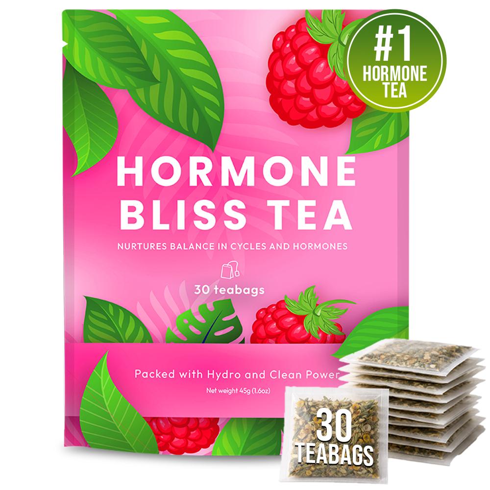 Hormone Bliss Tea - Organic Blend for Hormone Balance Natural Menstrual Support with Raspberry Leaf, Spearmint & more 3