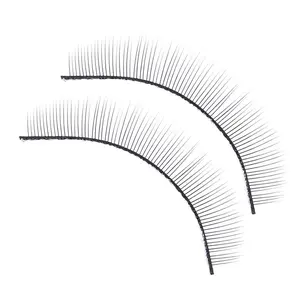 10 Pairs Black Practice False Eyelashes, Suitable for Eyelash Extension Training and Eye Makeup, Fashion Nude Makeup, Thin Realistic False Eyelashes, Very Suitable for Beginners to Practice Applying Eyelashes, Short at Both Ends and Longer in the Middle