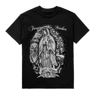 Chicanos Clothing Limited Edition "Graphic Tee - Forgive Me Mother" Cotton Menswear T-Shirt Chicano Outfits Streetwear Top for Daily Life & Work
