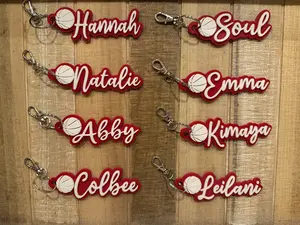 Basketball Team Keychain, Bag Tag, Luggage Tag, or Zipper Pull - Choose your team colors and names!