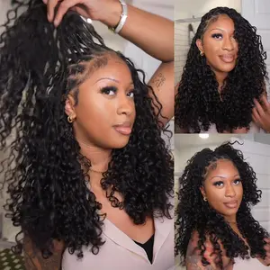 ISEE HAIR Burmese Curly Crochet Human Hair Designed for Miracle Knots Boho Braids Vacation Hair Plush Texture Time-Saving Wear Summer Vibe Protective Styles #ISEECrochetNewArrivals #SummerVibes