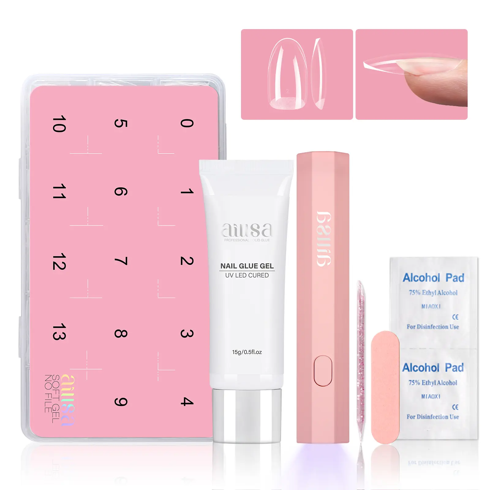 Sculpted Fit- M Oval-140pcs (Pink UV Light)