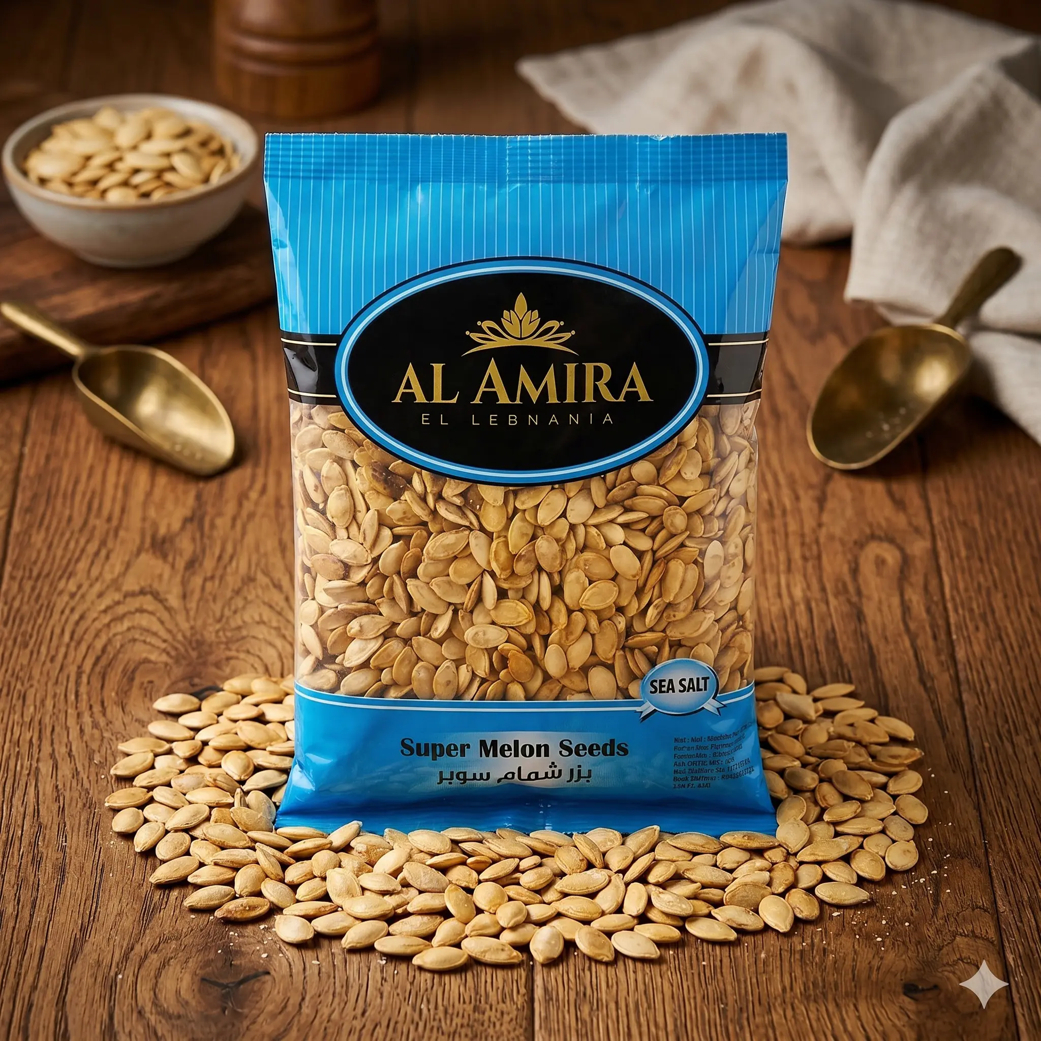 Al Amira Super Melon Seeds – Crunchy Roasted Snack Seeds, Salted & Ready to Eat, Perfect for Snacking & Sharing, 12.34 oz / 350g (Pack of 1 & 2)