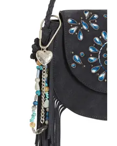 Shyanne Women's Tonal Turquoise Heart Bag Charm - Aa273