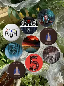 Stranger Things Brooch Set, Custom, Perfect for Bag and Clothing Accessories to Elevate Daily Wear's Aesthetic, Ideal Creative Gifts. Suitable as Birthday Presents or Holiday Matching Accessories, Fashion Accessory