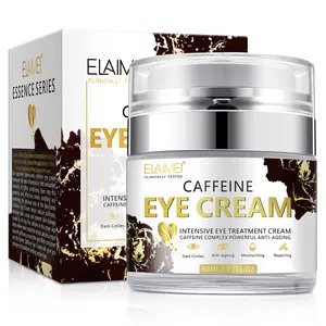 ENVISHA Caffeine Eye Serum Cream, 50ml Dark Circles Corrector with Coffee Rose Extract, Bright Anti-Aging Lightweight Hydrating Non-Greasy Skincare for Men Women