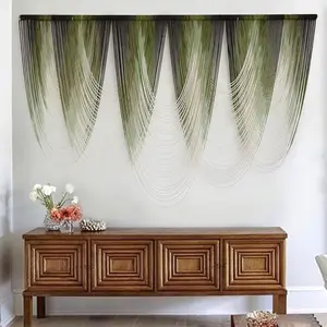Large Macrame Wall Hanging 57x41 in – Dip-Dyed Boho Tapestry for Bedroom or Living Room Decor