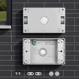 VEVOR Outdoor Electrical Box, 4.5x 2.8x 2 in, Weatherproof Outlet Junction Box, Suitable 1/2 - Inch or 3/4 - Inch Electrical Conduit, 18.3 Cu. In Large Capacity Plug Receptacle Protector, 4PCS, GrayVEVOR Super Brand Day