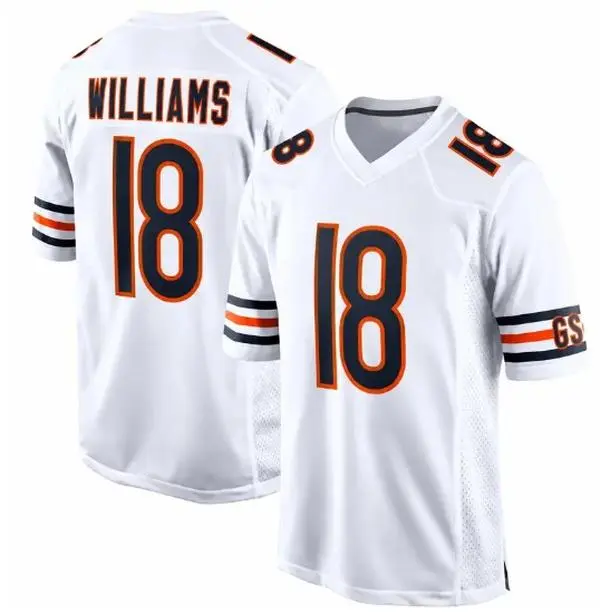 Full Logo Caleb Williams #18 White Football Game Jersey Shirt, New America Football Jersey, Sport Clothing, Football Uniform, Jersey For Football, Gift For Fans, Trending 2026