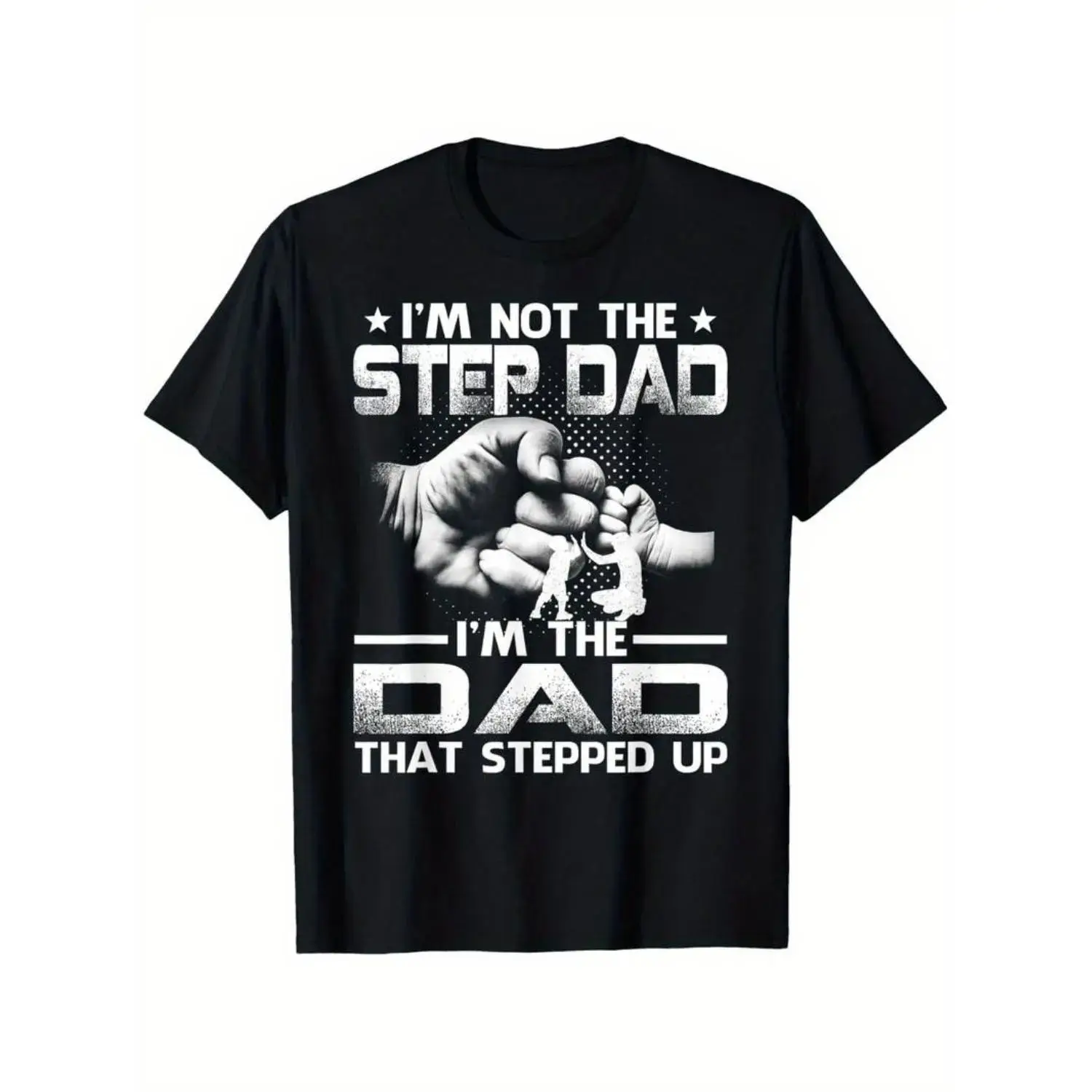 Graphic tees I'm Not The Stepdad, I'm The Dad That Stepped Up" Cotton T-Shirt - Casual All-Season Knitted Tee for Adults, Regular Fit, Machine Washable, Sizes S-XXXL Golf Gift T-Shirt For Men and Women