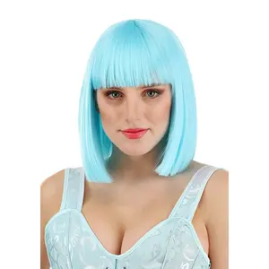 Women's Bright Blue Bob Wig