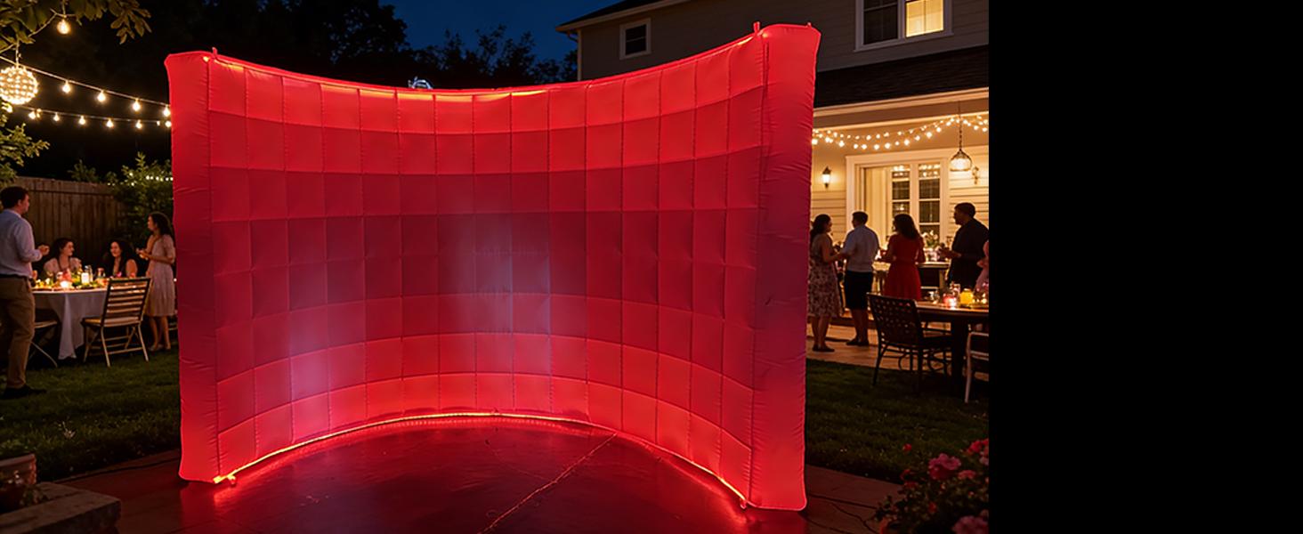 SAYOK Inflatable Photo Booth Wall (White, 119' 'x 59''x 91'') Selfie Booth Backdrop, Photo Booth Enclosure Inflatable Photo Shoot Background White Wall for Wedding Party Exhibition Event