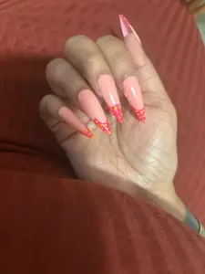 Pink lemonade press on nail set