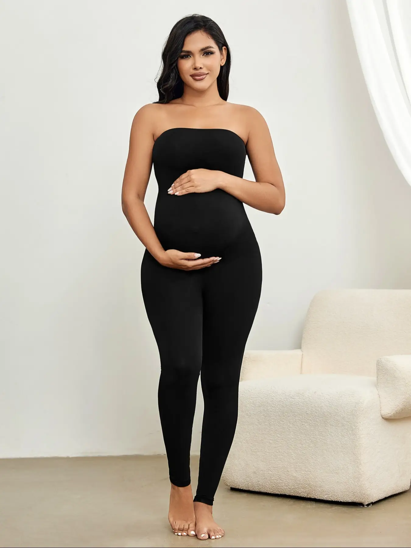 Maternity Jumpsuit, Comfortable Pre-Natal Pregnancy, Breathable Essential Versatile Summer Maternity Wear, Must-Have for Expecting Mothers