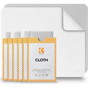 K&F CONCEPT 6 Pack Lens Cleaning Cloth |   Microfiber Cleaning Cloth |   Glasses Cleaning Cloths |   Eyeglass Lens Cleaner |   Eyeglasses, Camera Lens, VR/AR Headset, and Screen Cleaning |   White & Grey