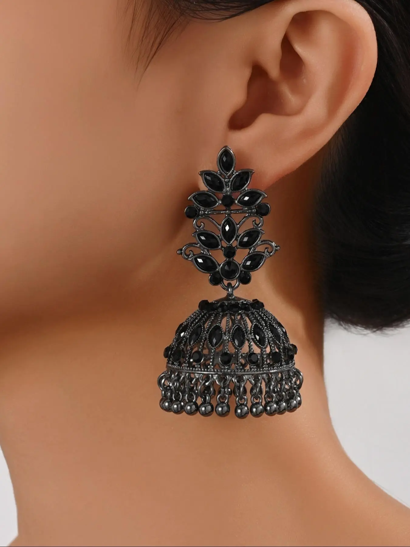 Vintage Hollow Out & Tassel Design Dangle Earrings, Exquisite Bird Cage Design Drop Earrings for Women, Fashion Jewelry for Party, Daily Clothing Decor, Dangling Earrings, Stylish Jewelry