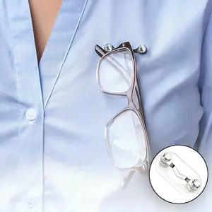 Magnetic Glasses Holder - Premium Strength Magnetic Hold - Secures and Protects Readers, Sunglasses, Blue Light Glasses, or Safety Glasses-Fits All Frames