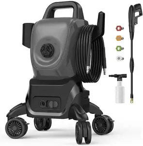 【Multi Surface Wash】Pressure Washer, Power Washers with 4 Wheels for Car Wash, High Pressure Washers with Foam Cannon fwith Self-Locking Anti-Tip Wheels for Car, Driveway, Patio, and Home