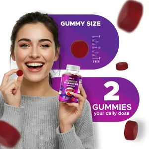 Vitabod Extra Strength Natural Berry Flavor Chewable Vitamin B6 Jelly Gummies 100mg - 180 Pectin-Based Gummies - Supports Energy Metabolism, Nervous System Health - Non-GMO