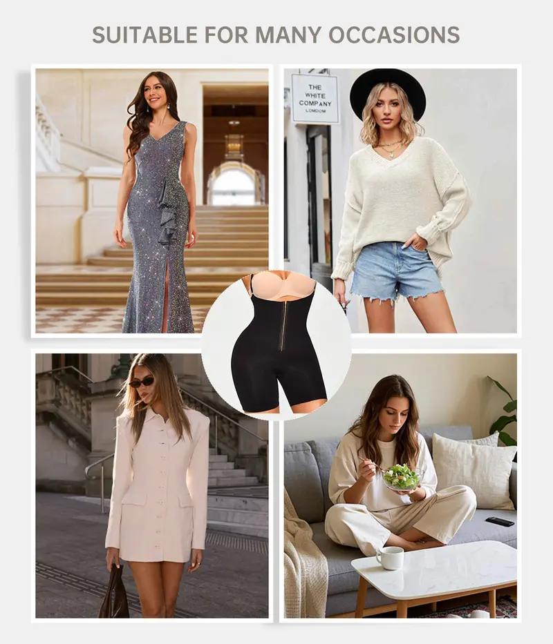 Product Introduction of VVL Christmas Holiday Haul High Waist Shapewear Shorts with Hook and Eye Closure - Featuring Adjustable Comfort Tummy Control Fajas Womenswear 21