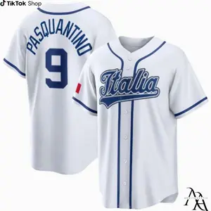 Vinnie Pasquantino Italy Baseball Jersey, White 2026 WBC Stitched Shirt 1VR