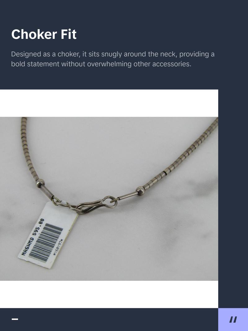 Heishi Silver Choker Necklace