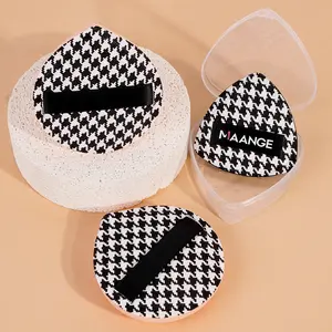 MAANGE 3pcs Cotton Candy Air Cushion Powder Puff Set, Includes 1pc Small Size Puff with Storage Box + 2pcs Large Size Puffs, Powder Puff for Liquid, Cream, Foundation and Powder, Makeup Accessories Gifts for Friends, Beauty Puff