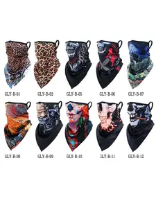 1 ear-hanging triangular scarf, mesh breathable face mask neck cover, outdoor cycling and fishing face towel neck scarf, Outdoor Dustproof Mask, Windproof Face Mask
