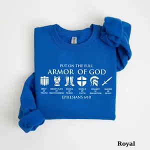 Put on The Full Armor of God Shirt, Christian Bible Verse Tee, Catholic Faith Shirt, Religious Gift for Women, Inspirational Christian T Shirt