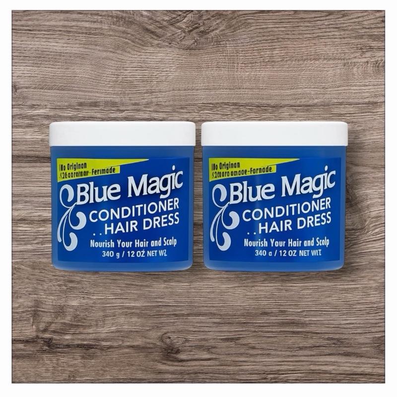 Blue Magic Conditioner Hair Dress Pack of 2 Each 12oz Anti Breakage Formula Long Lasting Moisture Resistant Suitable for Various Hair Types Made in USA.