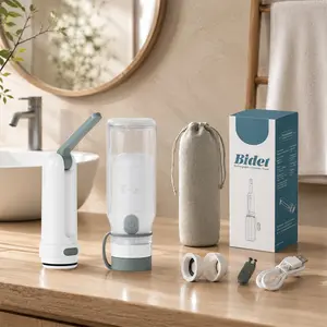 Portable Electric Bidet Sprayer - USB Rechargeable, Foldable Handheld Bidet with Adjustable Pressure, Leak-Proof Personal Hygiene Cleaner for Travel, Postpartum Care