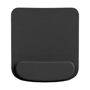 Ergonomic mouse pad with wrist support, Lycra fabric, smooth gliding, pain relief, suitable for computers, laptops, office and home use, black