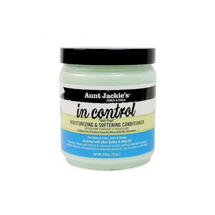 15 oz Plastic Cream Conditioner with Shea Butter & Olive Oil - Anti-Poof, Deep Conditioning & Softening for Dry Natural Curly Locks, Wavy Hair - Unisex Haircare for Hair Wash Day, Wash and Go, Frizz Control