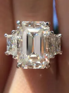 Elegant Rhinestone Decorated Ring, Fashion Accessories for Party, Daily Clothing Decor for Girl and Women, Elegant Glittering Ring, Beautiful Rings