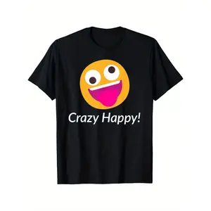 Crazy Happy!Zany Face Emoticon T-Shirt