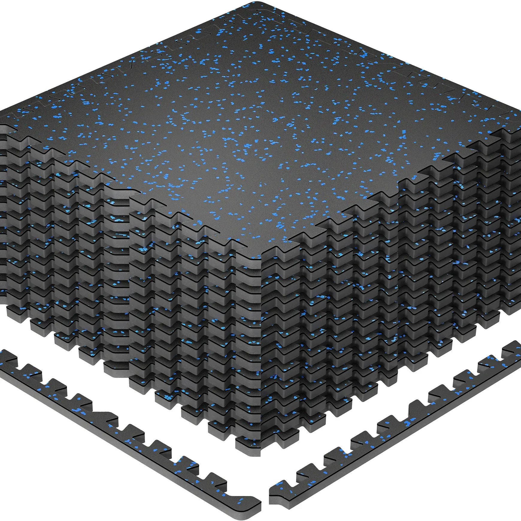 12 Pieces Black with Blue Dots