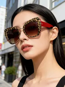 Women New Full Frame Irregularity Shaped Sunglasses Fashionable Popular Metal Glasses Multicolor Lenses Luxury Artsy Men Glasses