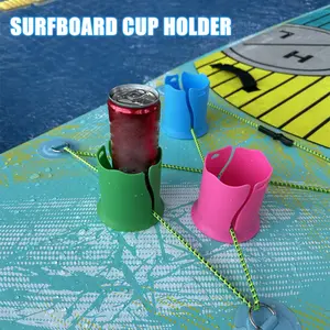 Creative Outdoor Kayak Drink Holder Surfboard Water Bottle Mount Beverage Silicone Holder