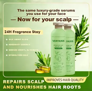 [Buy 2 Get 1 Free] VERYKISS Organic Rosemary and Avocado Hair Growth Shampoo,Natural Thickening & Strengthening Shampoo with Hydrolyzed SILK for Thinning Hair & Hair Loss & Frizz Hair,Unisex