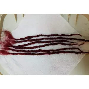 100% Human Hair Hand Dreadlocks 6 Pieces Elastic up To 25.4-27.9cm Mangeta