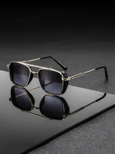 Men's Metal Square Frame Glasses, Elegant Business Style, Perfect for Negotiations and Client Visits, High-Quality Fashion Eyewear