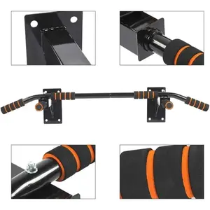 Professional Strength Wall Pull-Up Bar | 1400LB Weight Capacity, Versatile Home Gym System with Hanging Straps, Ideal for Weighted Lifts, Dips, Pull-Ups, Push-Ups & Core Workouts – Black Heavy-Duty Gear