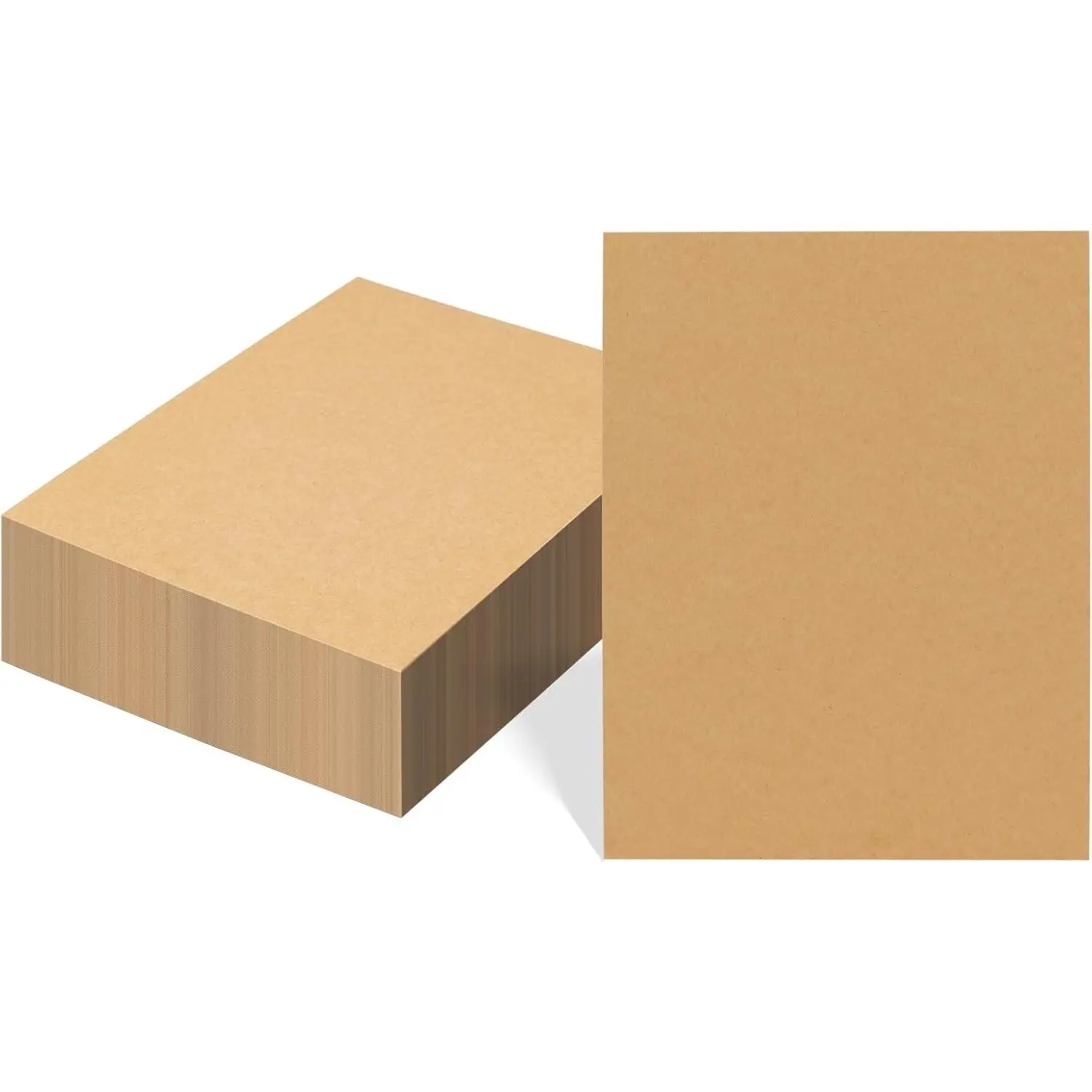 100 Pack 8.5x11 Chipboard Sheets, Kraft Cardboard for Shipping, Book Binding, Packing, DIY Crafts