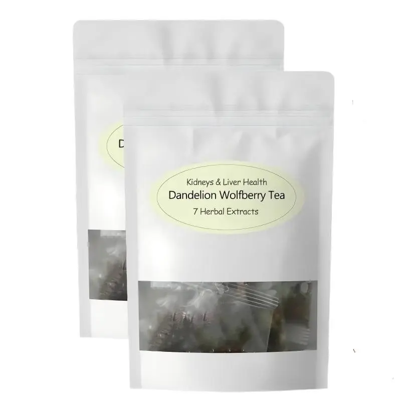 Dandelion Wolfberry Tea - Kidneys & Liver Health Tea, Four Herbal Ingredients Natural Blend, Dandelion Wolfberry Tea Bags Organic 120g/12PC(1Bag(12Pcs))