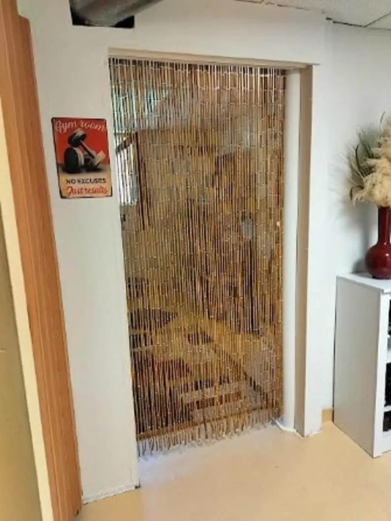 Natural Bamboo Beaded Curtain Doorway Divider 65 Strands 36x78 Eco Friendly Privacy Screen Natural Bamboo Beaded Curtain Doorway Divider 65 Strands 36x78 Eco Friendly Privacy Screen