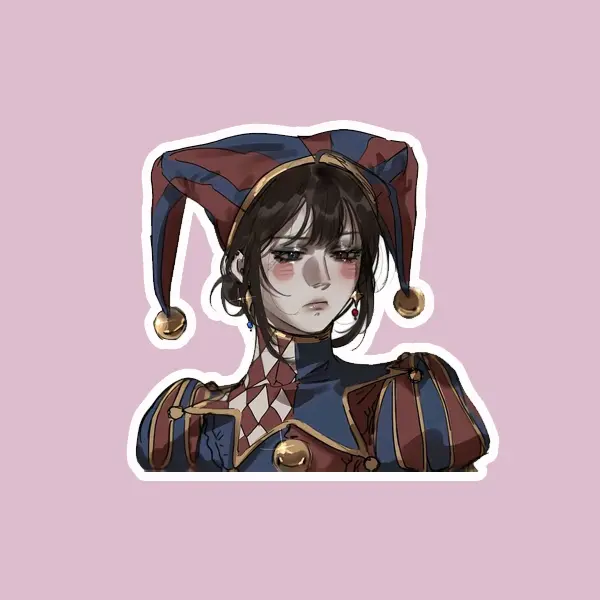 The Amazing Digital Circus Pomni anime sticker