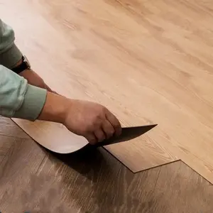 Wood Grain Pattern Floor Sticker, 5 Counts Self Adhesive Floor Sticker, Easy To Install Wall Decal for Living Room, Bedroom, Kitchen